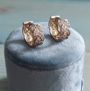 Chunky Sterling Silver Braided Hoops